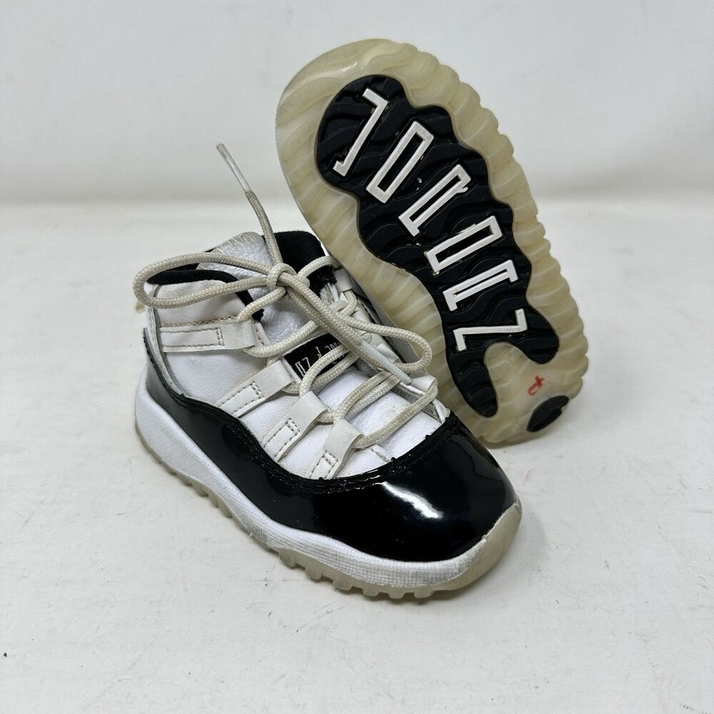 Nike Air Jordan 11 Retro TD 378040-170 ‘Gratitude’ Size 6C White/Metallic Gold